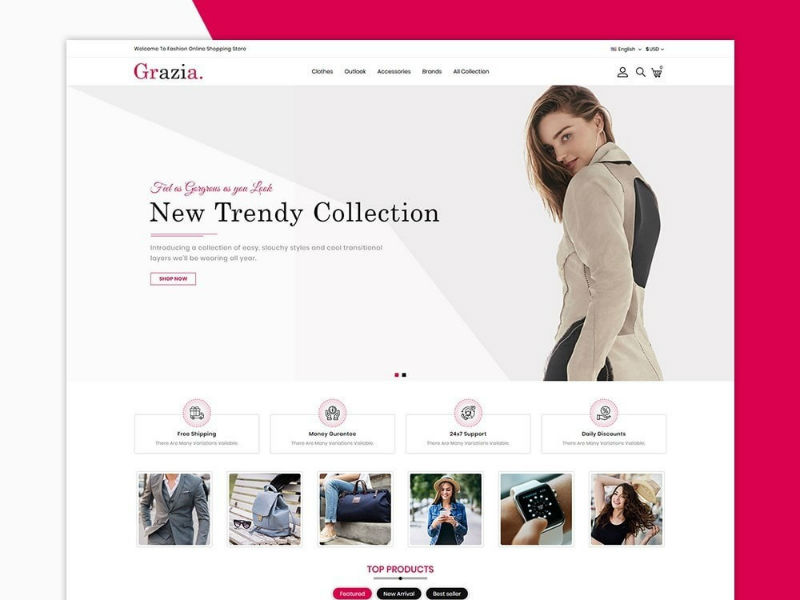 Создание интернет магазина женских вещей